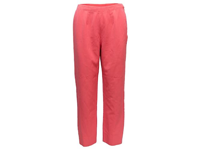 Vintage rosa caliente Emilio Pucci 1950s lana pantalones de pierna recta tamaño US M  ref.1392522
