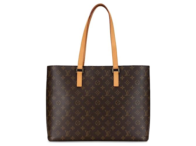 Braune Luco-Einkaufstasche mit Louis Vuitton-Monogramm Leder  ref.1392545