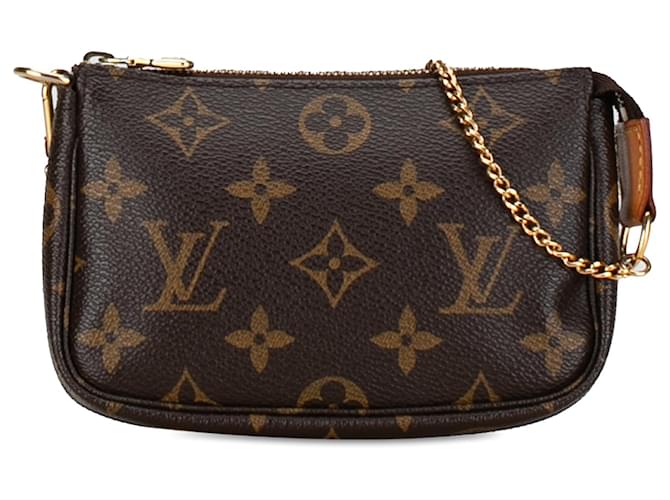 Bolsa Louis Vuitton Monogram Mini Pochette Accessoires Marrom Lona  ref.1392546