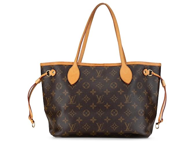 Brown Louis Vuitton Monogram Neverfull PM Tote Bag Leather  ref.1392547