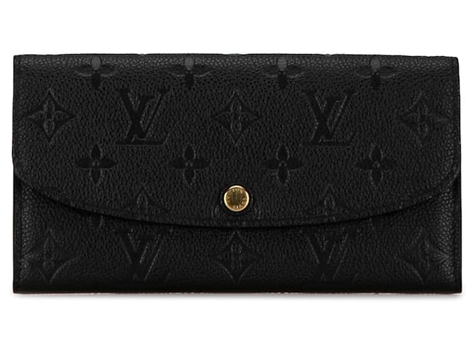 Black Louis Vuitton Monogram Empreinte Emilie Wallet Cuir Noir  ref.1392580