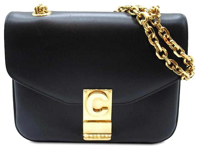 Petit sac C Céline noir Cuir  ref.1392591