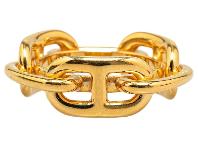 Ring Hermès Bague Hermes Regate Foulard Or Or jaune Doré  ref.1392597