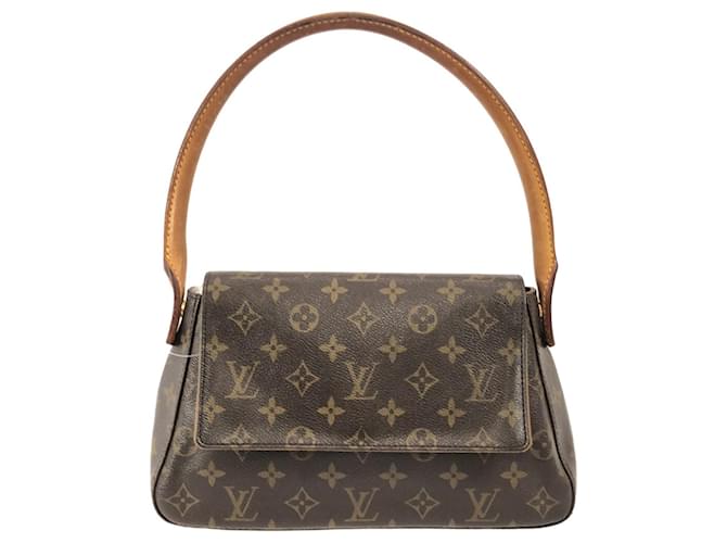 Brown Louis Vuitton Monogram Looping Mini Shoulder Bag Leather  ref.1392606