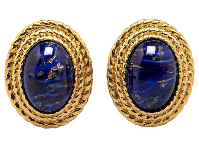 Orecchini a clip Dior Lapislazzuli blu Oro giallo  ref.1392620