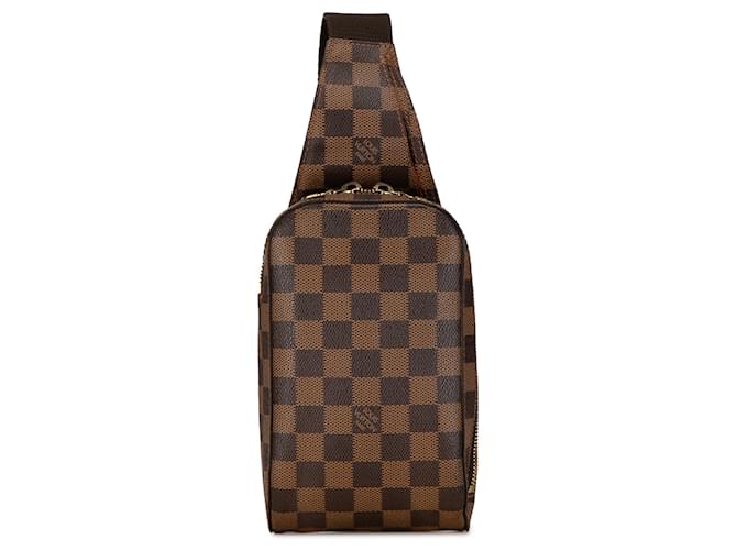 Brown Louis Vuitton Damier Ebene Geronimos Crossbody Bag Cloth  ref.1392625