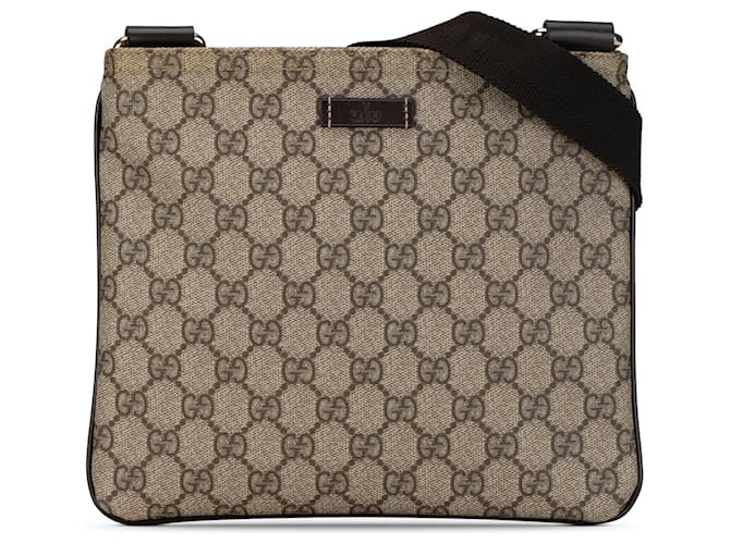 Beige Gucci GG Supreme Crossbody Bag Leather  ref.1392712