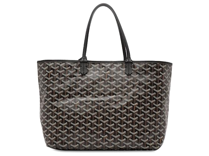 Bolsa de tela Goyard Goyardine Saint Louis PM negra Negro Cuero  ref.1392721