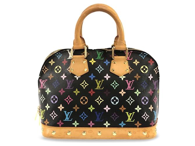 Schwarze Alma PM-Handtasche mit mehrfarbigem Louis Vuitton-Monogramm Leder  ref.1392757