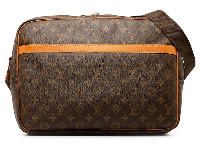 Brown Louis Vuitton Monogram Reporter GM Crossbody Bag Leather  ref.1392785