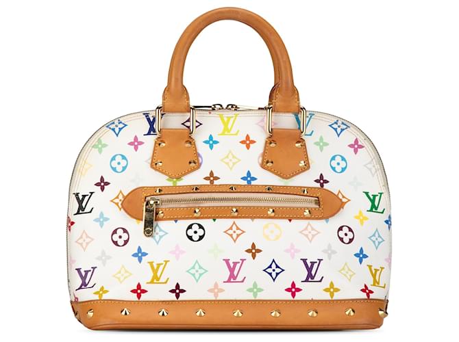 White Louis Vuitton Monogram Multicolore Alma PM Handbag Leather  ref.1392801