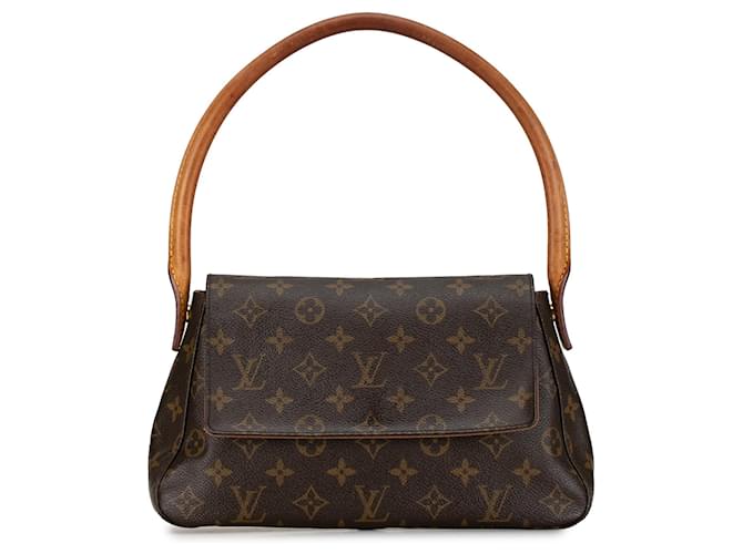 Brown Louis Vuitton Monogram Looping Mini Shoulder Bag Leather  ref.1392816