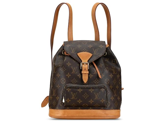 Brown Louis Vuitton Monogram Montsouris MM Backpack Leather  ref.1392841