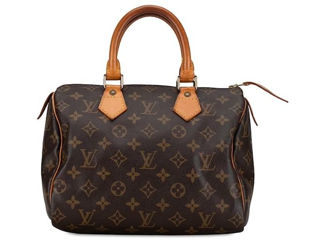 Brown Louis Vuitton Monogram Speedy 25 Boston Bag Leather  ref.1392842