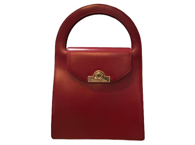 Dior Red Leather  ref.1392855