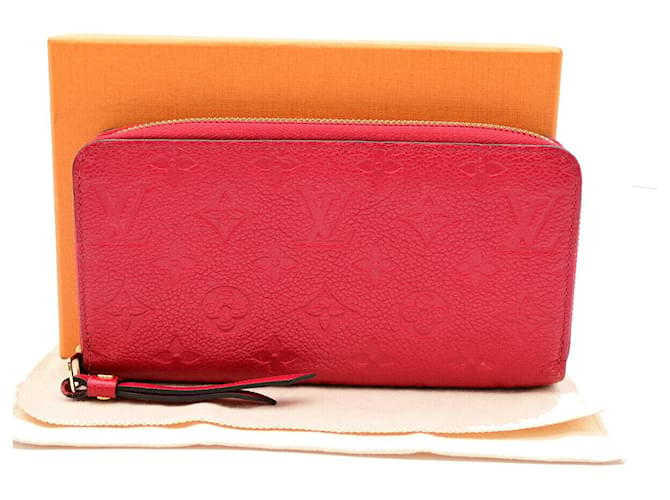 Louis Vuitton Zippy wallet Red Leather  ref.1392860