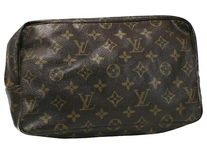 Trousse Toilette Louis Vuitton 28 Marrone Tela  ref.1392871