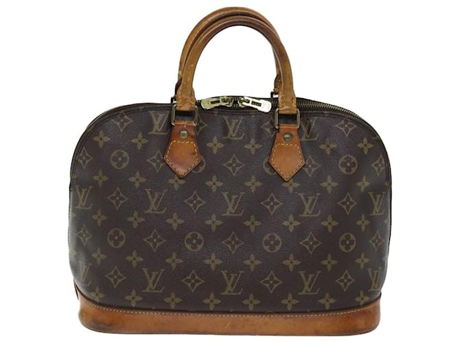 Louis Vuitton Alma Marrom Lona  ref.1392873