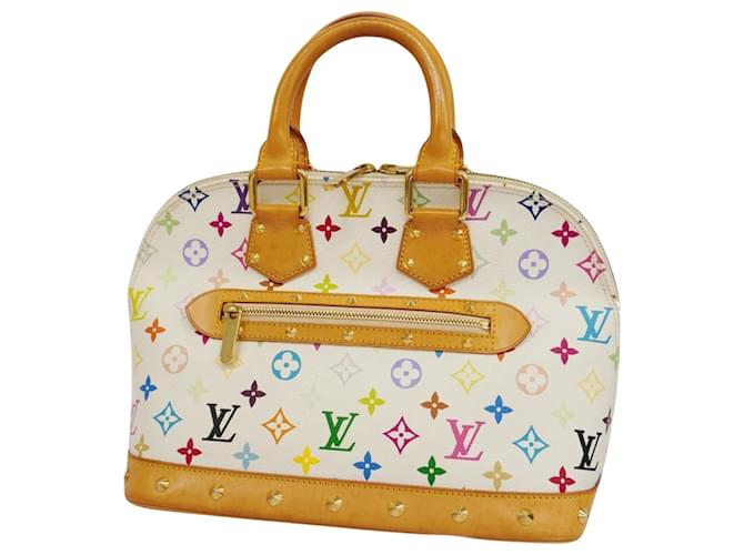 Louis Vuitton Alma Branco Lona  ref.1392878