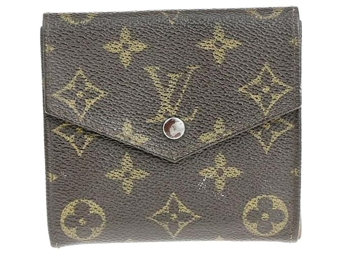 Louis Vuitton Porte-monnaie Braun Leinwand  ref.1392896