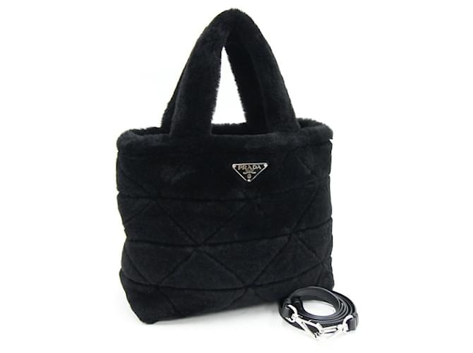 Prada Shearling Fourrure Noir  ref.1392899