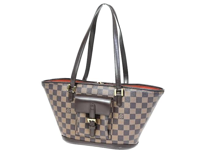 Louis Vuitton Manosque Castaño Lienzo  ref.1392927