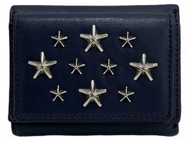 Sementales Jimmy Choo Star Azul marino Cuero  ref.1392981