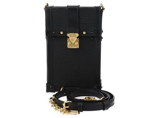 Baúl Louis Vuitton Negro Cuero  ref.1393002