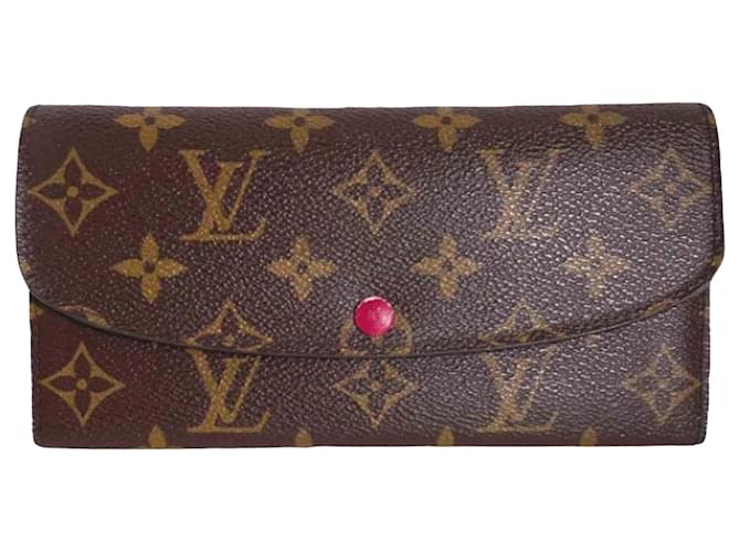 Louis Vuitton Portefeuille Emilie Brown Cloth  ref.1393011