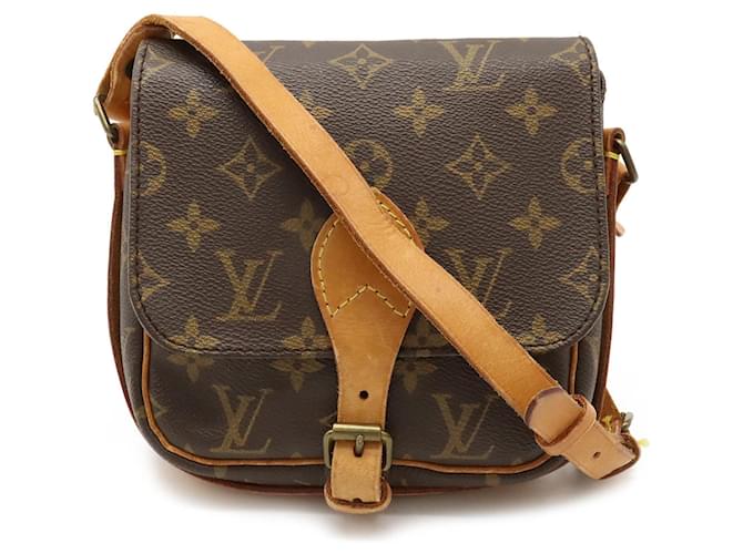 Louis Vuitton Cartouchière Castaño Lienzo  ref.1393050