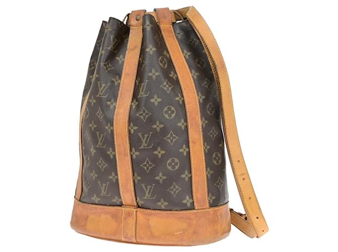 Louis Vuitton Randonnée Marrom Lona  ref.1393057