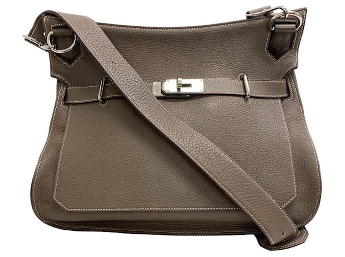 Hermès Jypsiere Grey Leather  ref.1393251