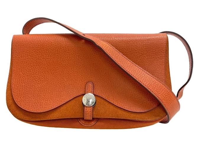 Hermès Colorado Laranja Couro  ref.1393256