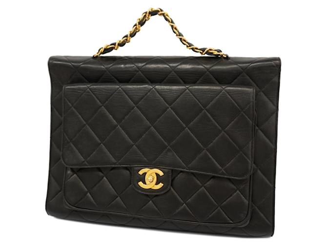 Chanel Matelassé Black Leather  ref.1393262