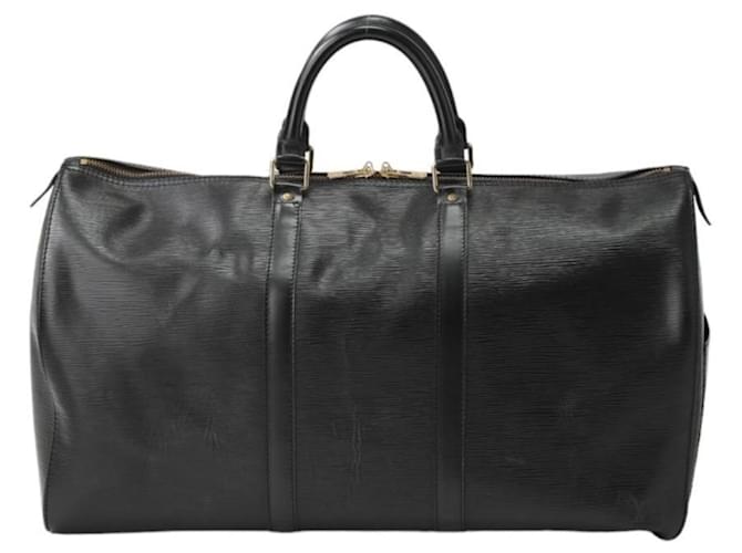 Louis Vuitton Keepall 50 Cuir Noir  ref.1393280
