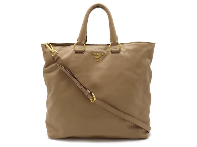 Prada Saffiano Beige Leder  ref.1393281