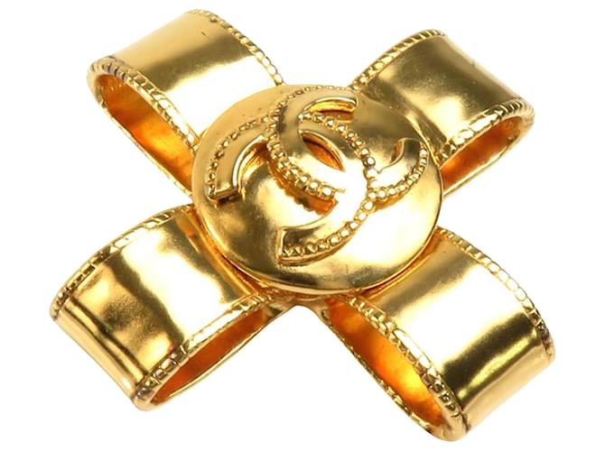 Timeless Cruz Chanel Dourado Metal  ref.1393297