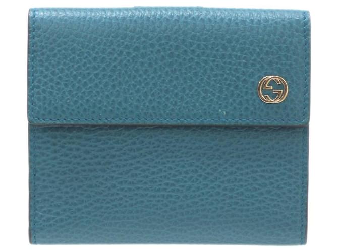 Gucci Interlocking G. Türkis Leder  ref.1393298