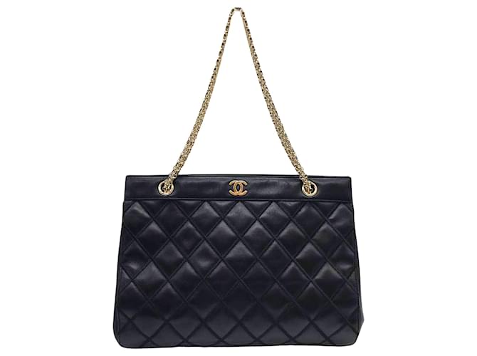 Timeless Chanel Coco Mark Black Leather  ref.1393302