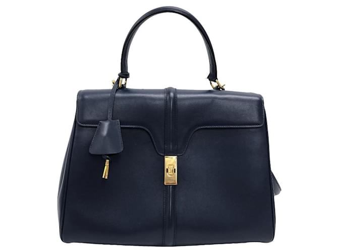 Céline Sac 16 Azul marino Cuero  ref.1393305