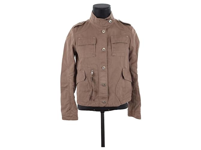 Moncler Cotton Jacket Brown  ref.1393326