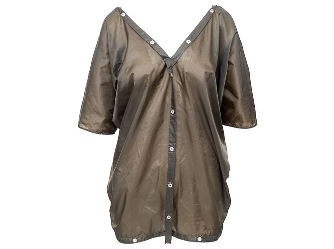 Top in nylon semitrasparente Jil Sander Nero
