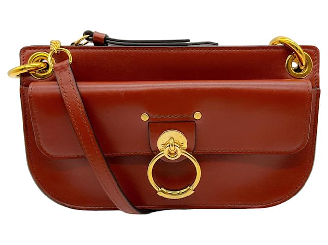 Autre Marque Petit sac à bandoulière Tess en cuir cognac Chloé Marron  ref.1393367