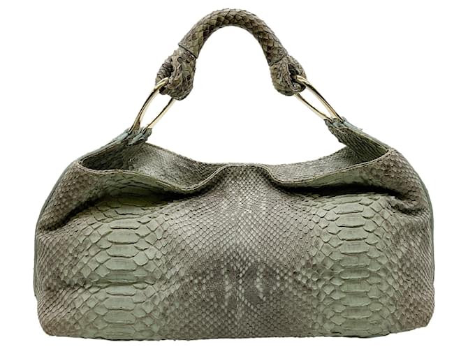 Autre Marque Borsa Hobo Giorgio Armani In Pitone Verde Menta Pelli esotiche  ref.1393374