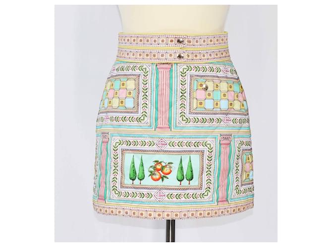 Casablanca Multicolor Quilted Printed Mini Skirt Multiple colors Cotton  ref.1393394