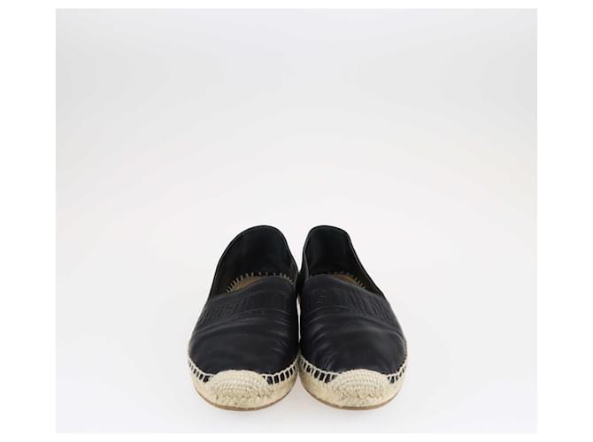 Espadrilles Dior Granville noires Cuir  ref.1393423