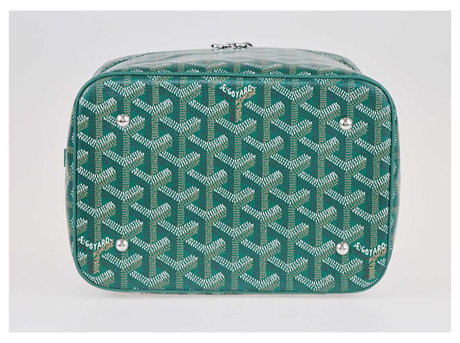 Neceser Goyardine Muse Goyard Verde Cuero  ref.1393429