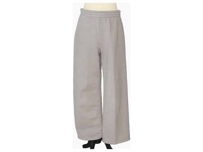 Prada Pantalon droit gris à cordon de serrage Coton  ref.1393448