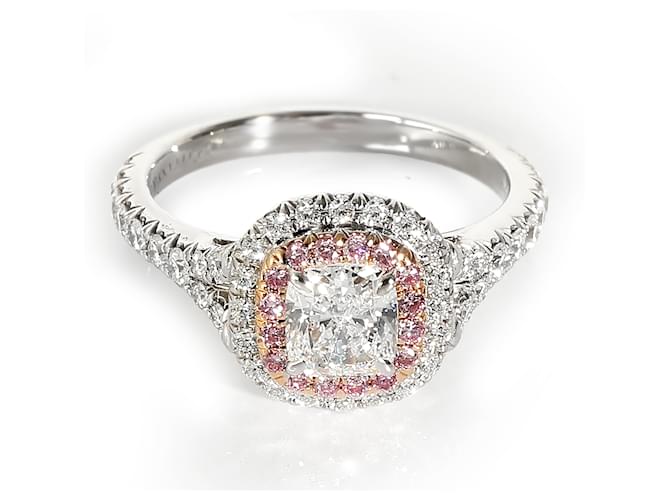 Anello di fidanzamento Tiffany & Co. Soleste in oro rosa 18 carati/platino F IF 0,86 CTW  ref.1393488