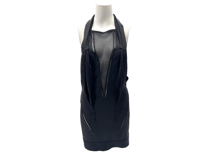 Anthony Vaccarello Kleider T.FR 38 Polyester Schwarz